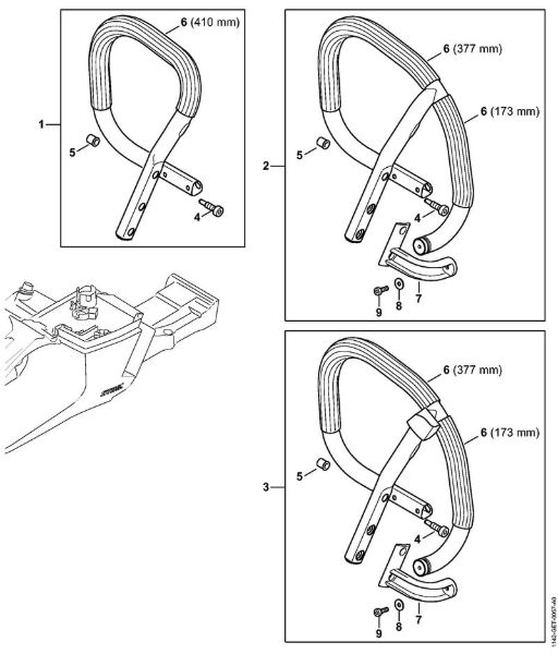 Motosierras de gasolina (MS) MS 462 Manillar tubular de la marca Stihl