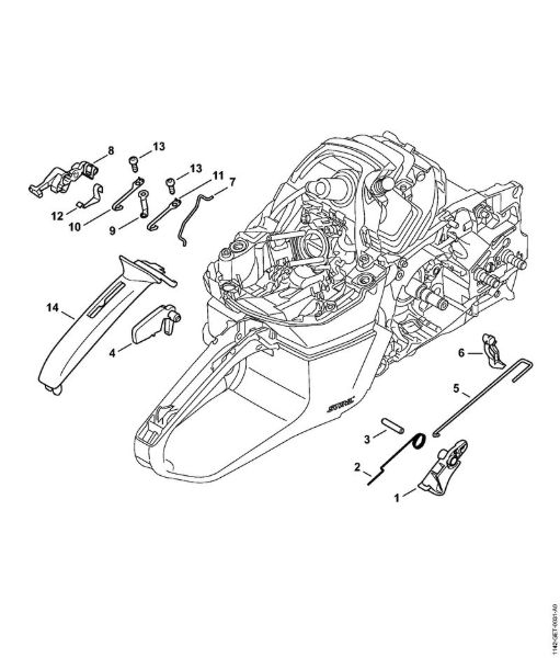 Motosierras de gasolina (MS) MS 462 Mecanismo del acelerador de la marca Stihl