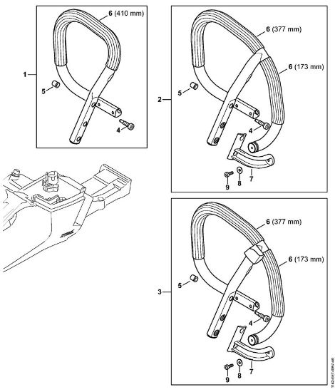 Motosierras de gasolina (MS) MS 462 C-M Manillar tubular de la marca Stihl