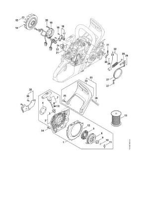 Imagen de Sistema de encendido, Carcasa del ventilador MS 500i