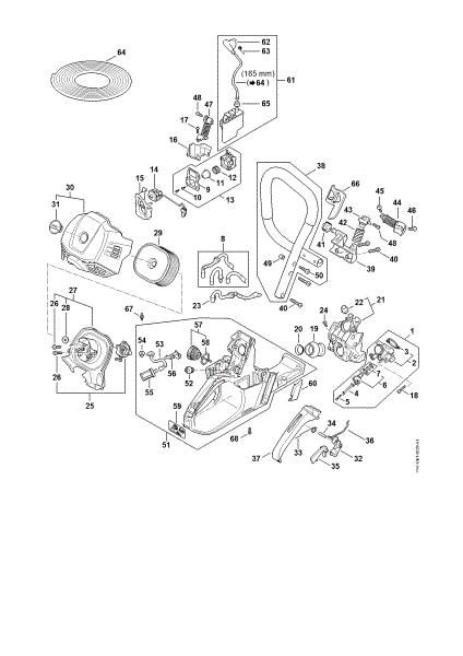 Imagen de Sistema de inyeccián, Carcasa del depásito, Manillar tubular MS 500i MS 500i
