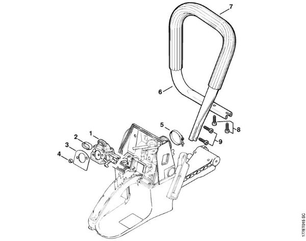 Motosierras de gasolina (MS) MS 640 Manillar tubular de la marca Stihl