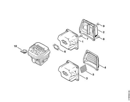 Motosierras de gasolina (MS) MS 640 Silenciador de la marca Stihl