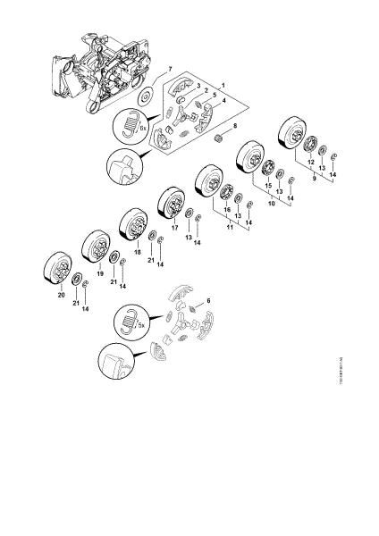 Imagen de Embrague, Piáán MS 650 Magnum BR