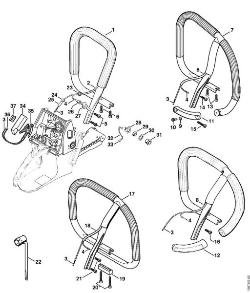 Motosierras de gasolina (MS) MS 660-W Manillar tubular (Calefacción) de la marca Stihl