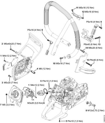 Motosierras de gasolina (MS) MS 661 Pares de apriete de la marca Stihl