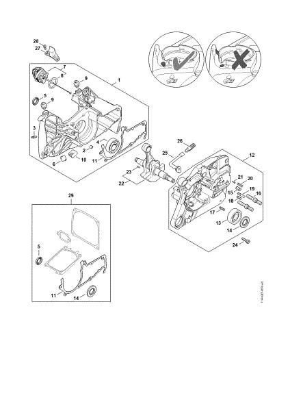 Imagen de Cárter del cigáeáal MS 661 C-M