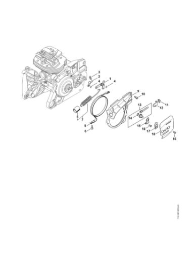 Imagen de Freno de cadena, Dispositivo tensor de la cadena MS 661 C-M W