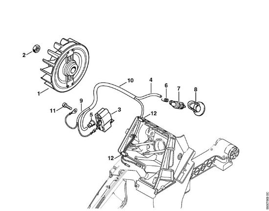 Motosierras de gasolina (MS) MS 780 Sistema de encendido de la marca Stihl