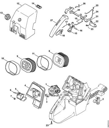 Motosierras de gasolina (MS) MS 780-R Filtro de aire de la marca Stihl