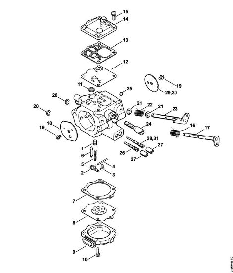 Motosierras de gasolina (MS) MS 880 Carburador WG-12, WG-13 de la marca Stihl