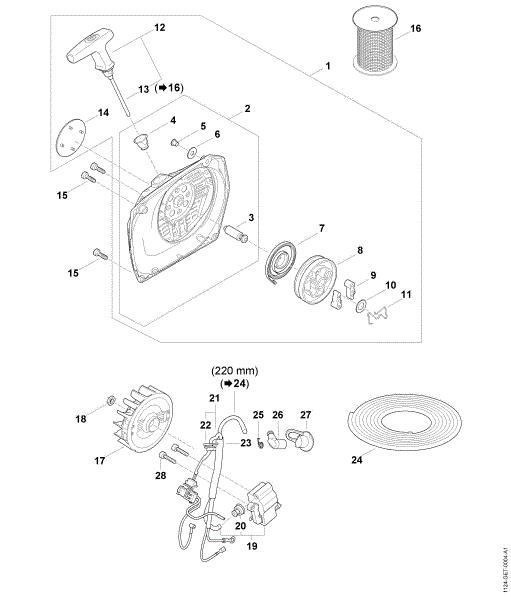 Imagen de Mecanismo de arranque, Sistema de encendido MS 881