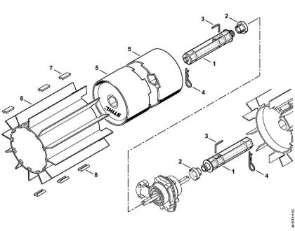 Multiherramientas (-MM) KW-MM Escoba cilí­ndrica KW-MM de la marca Stihl