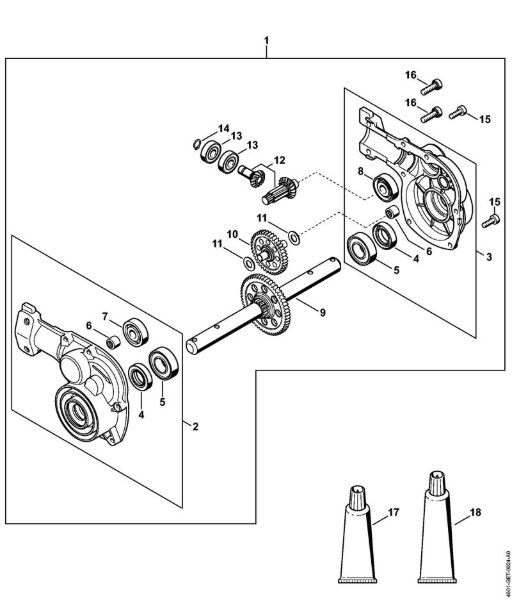 Multimotor (MM) MM 55 Caja reductora de la marca Stihl