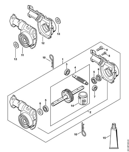 Multimotor (MM) MM 55 Caja reductora (16.2013) de la marca Stihl
