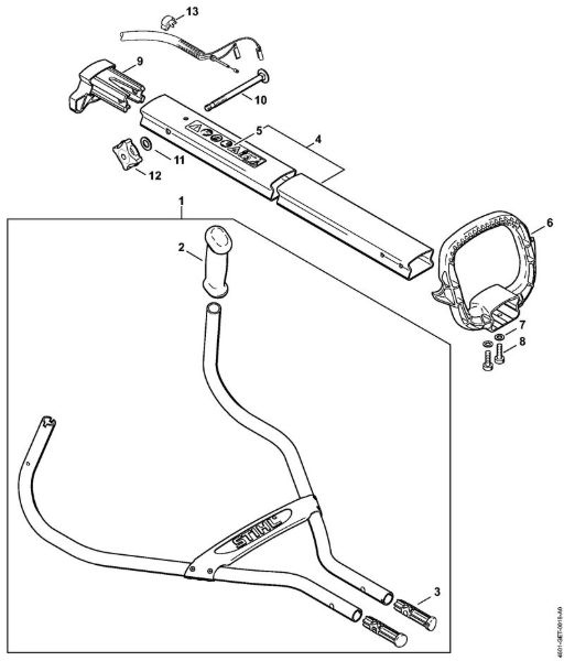 Multimotor (MM) MM 55 Manillar tubular de la marca Stihl