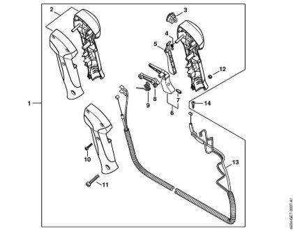 Multimotor (MM) MM 56 Empuóadura de mando de la marca Stihl