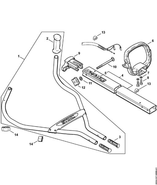Multimotor (MM) MM 56 Manillar tubular de la marca Stihl