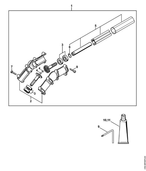Podadoras de altura con acumulador (HTA) HTA 135 Caja reductora angular de la marca Stihl
