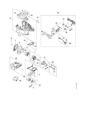 Imagen de Motor eláctrico, Cárter de motor, Empuáadura de mando HTA 135