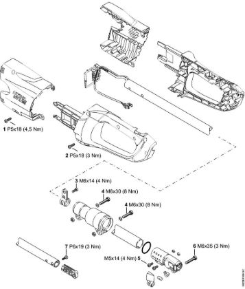 Podadoras de altura con acumulador (HTA) HTA 65 Pares de apriete de la marca Stihl