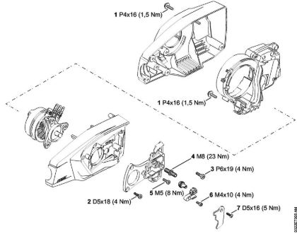 Podadoras de altura con acumulador (HTA) HTA 85 Pares de apriete de la marca Stihl