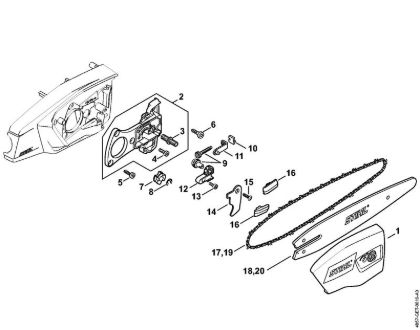 Podadoras de altura con acumulador (HTA) HTA 85 Tapa del pióón de cadena de la marca Stihl