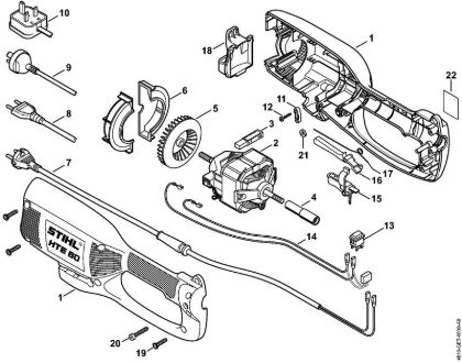 Podadoras de altura eléctricas (HTE) HTE 60 Carcasa, Motor eléctrico de la marca Stihl