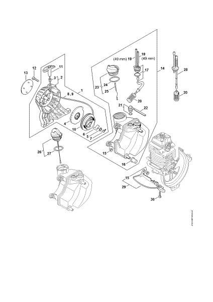 Imagen de Mecanismo de arranque, Depásito de combustible HT 100