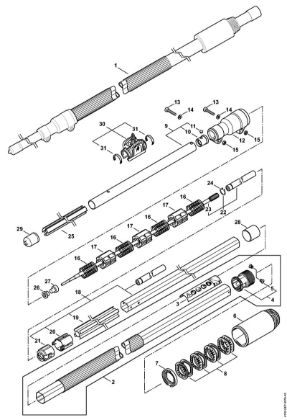 Podadoras en altura (HT) HT 103 Vástago de la marca Stihl