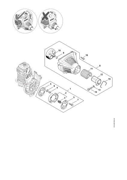 Imagen de Embrague, Carcasa del ventilador HT 130