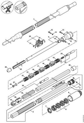 Podadoras en altura (HT) HT 133 Vástago de la marca Stihl
