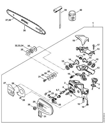 Podadoras en altura (HT) HT 56 C-E Caja reductora de la marca Stihl