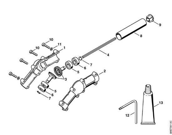 Podadoras en altura (HT) HT 56 C-E Caja reductora angular de la marca Stihl