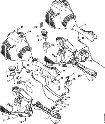 Podadoras en altura (HT) HT 56 C-E Carcasa del motor de la marca Stihl