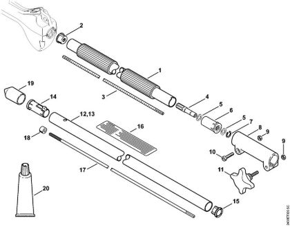 Podadoras en altura (HT) HT 56 C-E Vástago de la marca Stihl