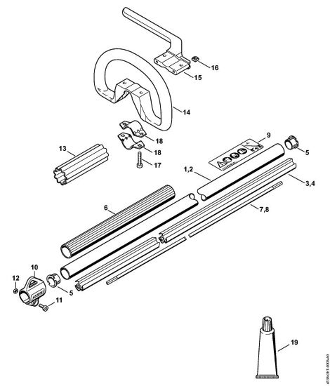 Podadoras en altura (HT) HT 70 Vástago HT 70, 70 K de la marca Stihl