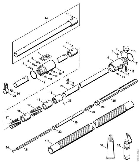 Podadoras en altura (HT) HT 75 Vástago HT 75 (42.2007) de la marca Stihl