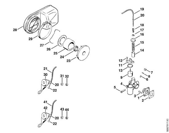 Atomizadores (SR) BG 17 Carburador, Amortiguador de la marca Stihl