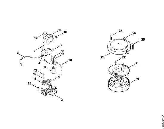 Atomizadores (SR) BG 17 Sistema de encendido, Mecanismo de arranque de la marca Stihl