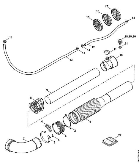 Atomizadores (SR) SR 200 Tubo flexible tipo acordeón, Tubo de soplar de la marca Stihl