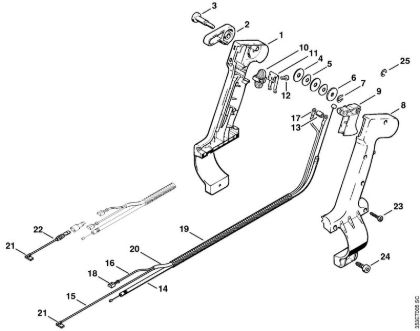 Atomizadores (SR) SR 320 Empuóadura de mando de la marca Stihl