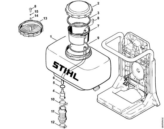 Atomizadores (SR) SR 320 Recipiente de la marca Stihl