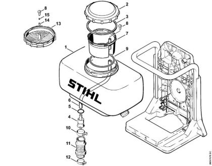 Atomizadores (SR) SR 400 Recipiente de la marca Stihl