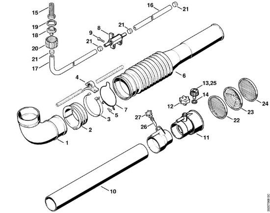 Atomizadores (SR) SR 400 Tubo flexible tipo acordeón, válvula ULV de la marca Stihl
