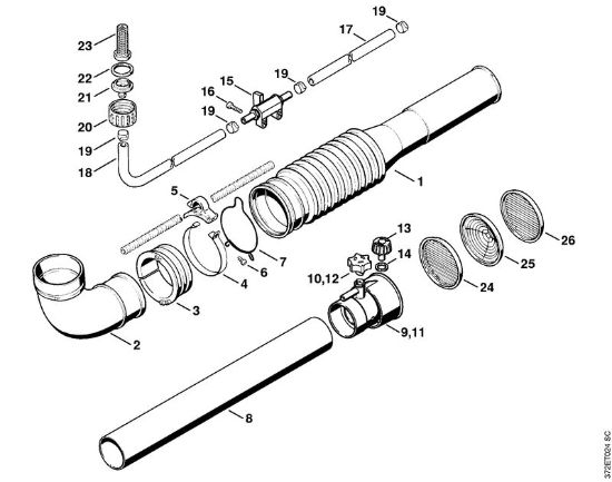 Atomizadores (SR) SR 420 Tubo flexible tipo acordeón, válvula ULV de la marca Stihl