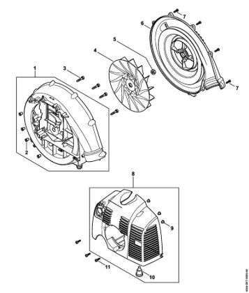 Atomizadores (SR) SR 430 Carcasa del ventilador, Cubierta de la marca Stihl