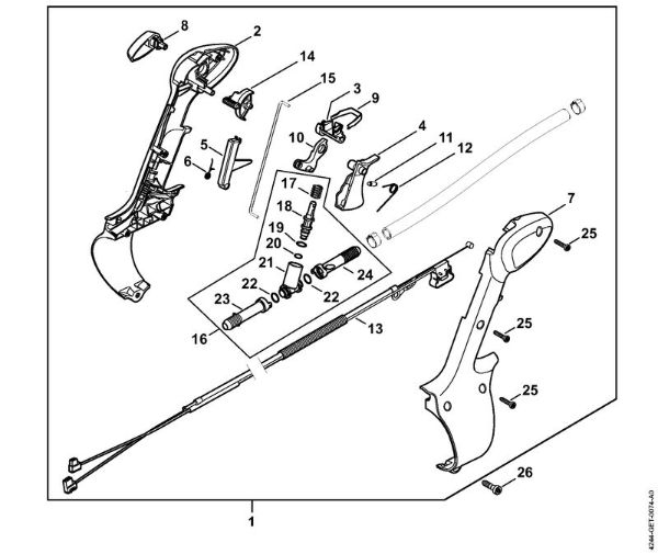 Atomizadores (SR) SR 430 Empuóadura de mando de la marca Stihl