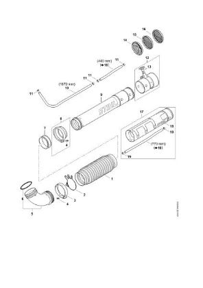 Imagen de Tubo flexible tipo acordeán, Tubo de soplar SR 430