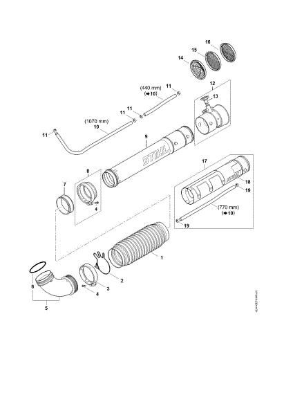 Imagen de Tubo flexible tipo acordeán, Tubo de soplar SR 430
